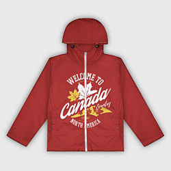 Ветровка с капюшоном женская Канада Canada, цвет: 3D-белый