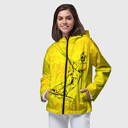 Ветровка с капюшоном женская Кайтер на лыжах, цвет: 3D-черный — фото 2