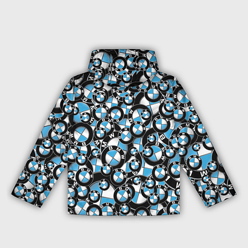Женская ветровка BMW PATTERN LOGO / 3D-Черный – фото 2
