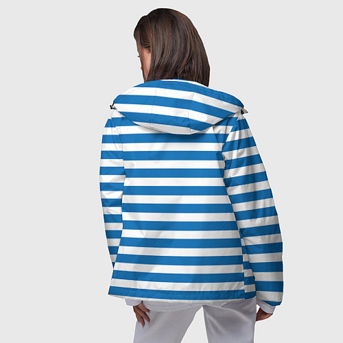 Женская ветровка ТЕЛЬНЯШКА ВДВ В ПОЛОСКУ / 3D-Черный – фото 4