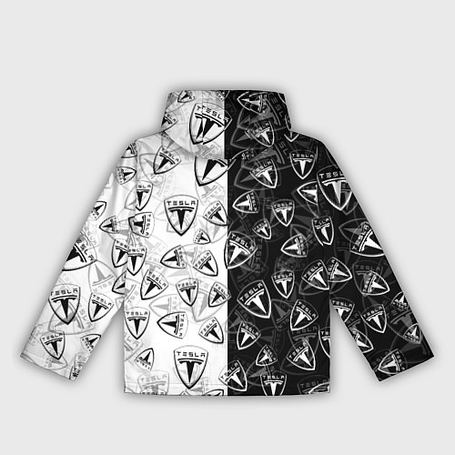 Женская ветровка TESLA BLACK AND WHITE LOGO PATTERN / 3D-Черный – фото 2