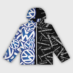 Ветровка с капюшоном женская Volkswagen Scirocco Half Pattern, цвет: 3D-белый