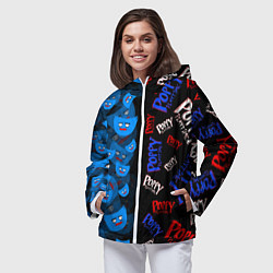 Ветровка с капюшоном женская Poppy Half Patter, цвет: 3D-белый — фото 2