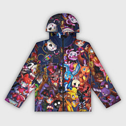Ветровка с капюшоном женская Cute Fnaf Pattern, цвет: 3D-черный