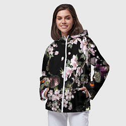 Ветровка с капюшоном женская Краски весны, цвет: 3D-белый — фото 2