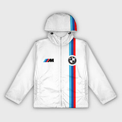 Ветровка с капюшоном женская БМВ 3 STRIPE BMW WHITE, цвет: 3D-белый