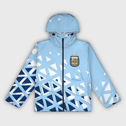 Ветровка с капюшоном женская Сборная Аргентины футбол, цвет: 3D-черный