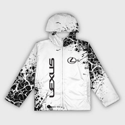 Ветровка с капюшоном женская Lexus texture Трещины, цвет: 3D-белый