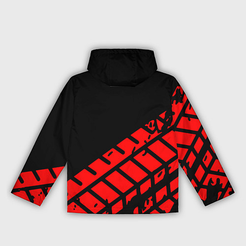 Женская ветровка SUZUKI следы шин / 3D-Черный – фото 2