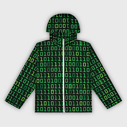 Ветровка с капюшоном женская Двоичный Код Binary Code, цвет: 3D-белый