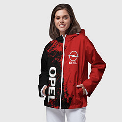 Ветровка с капюшоном женская OPEL ОПЕЛЬ ДВА ЦВЕТА, цвет: 3D-белый — фото 2