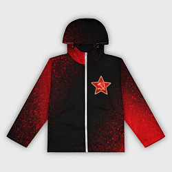 Ветровка с капюшоном женская СССР - СЕРП И МОЛОТ Шум, цвет: 3D-белый