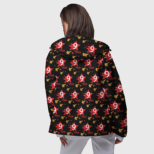 Женская ветровка 9 МАЯ ДЕНЬ ПОБЕДЫ / 3D-Черный – фото 4