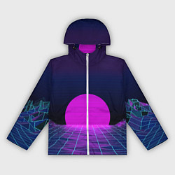 Женская ветровка Закат розового солнца Vaporwave Психоделика