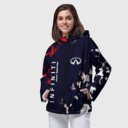 Ветровка с капюшоном женская ИНФИНИТИ Pro Racing Милитари, цвет: 3D-черный — фото 2