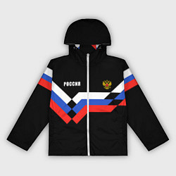 Ветровка с капюшоном женская РОССИЯ ТРИКОЛОР ЛИНИИ, цвет: 3D-белый