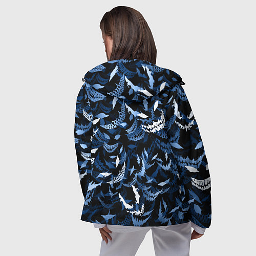 Женская ветровка Drain monsters / 3D-Черный – фото 4