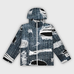 Ветровка с капюшоном женская Джинсовое рваньё Fashion trend, цвет: 3D-белый