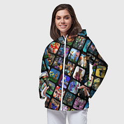 Ветровка с капюшоном женская ROBLOX СЮЖЕТЫ, цвет: 3D-белый — фото 2