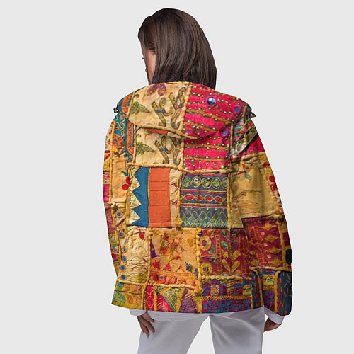 Женская ветровка Пэчворк Лоскутное одеяло Patchwork Quilt / 3D-Черный – фото 4