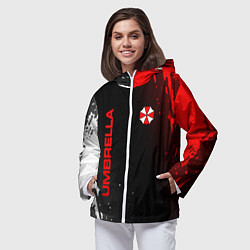 Ветровка с капюшоном женская Resident evil амбрелла, цвет: 3D-белый — фото 2