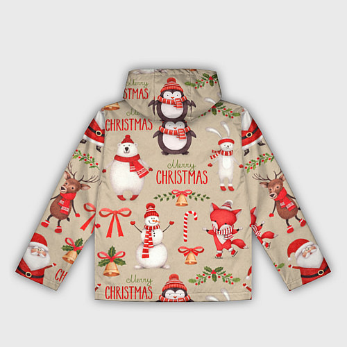 Женская ветровка СЧАСТЛИВОГО РОЖДЕСТВА MERRY CHRISTMAS / 3D-Белый – фото 2