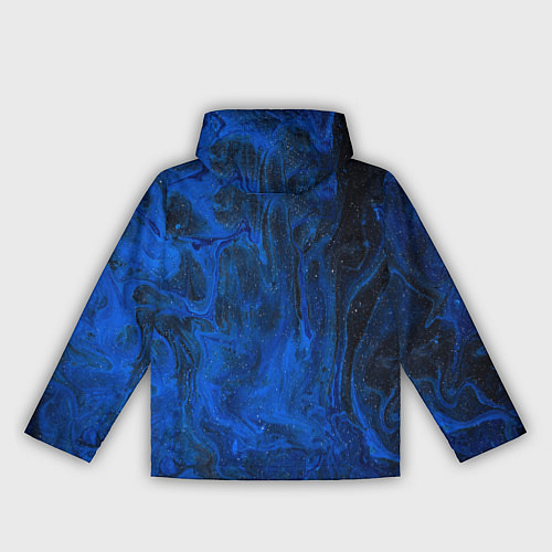 Женская ветровка Синий абстрактный дым / 3D-Черный – фото 2