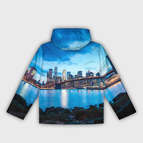 Женская ветровка Закат в мегаполисе / 3D-Белый – фото 2