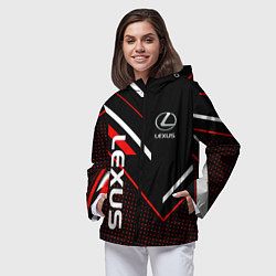 Ветровка с капюшоном женская LEXUS ЛЕКСУС СОВРЕМЕННЫЙ, цвет: 3D-черный — фото 2