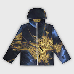 Ветровка с капюшоном женская Фрактальная футуристическая композиция Абстракция, цвет: 3D-белый