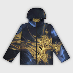 Ветровка с капюшоном женская Фрактальная футуристическая композиция Абстракция, цвет: 3D-черный