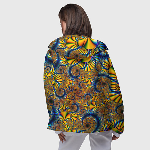 Женская ветровка FRACTAL COLOR PATTERN / 3D-Черный – фото 4