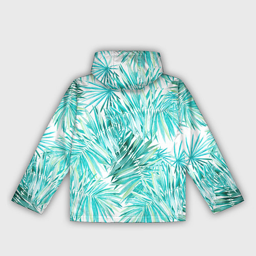 Женская ветровка Листья Пальмы Нарисованные Акварелью / 3D-Черный – фото 2
