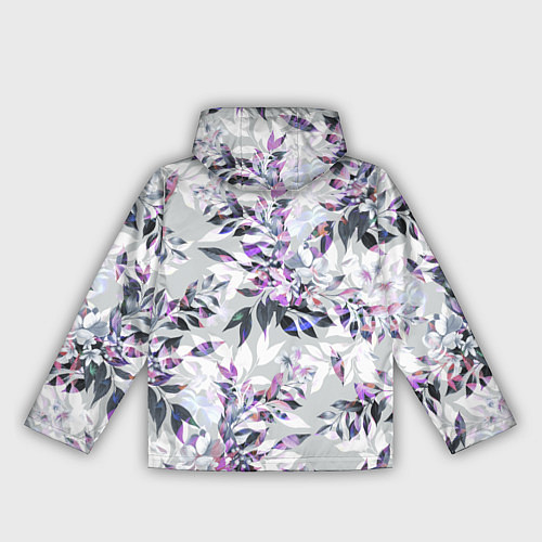Женская ветровка Цветы Серый Букет / 3D-Белый – фото 2