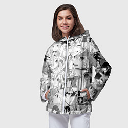 Ветровка с капюшоном женская Horimiya pattern, цвет: 3D-белый — фото 2