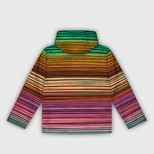 Женская ветровка Multicolored thin stripes Разноцветные полосы / 3D-Белый – фото 2