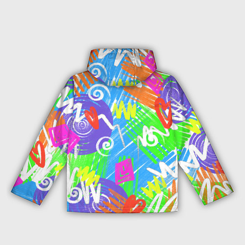 Женская ветровка Яркий геометрический принт на белом фоне / 3D-Белый – фото 2