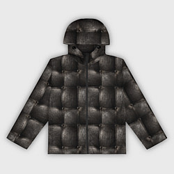 Ветровка с капюшоном женская Стёганая кожа, цвет: 3D-черный