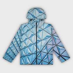 Ветровка с капюшоном женская Абстрактная киберпанк броня - Голубой, цвет: 3D-черный