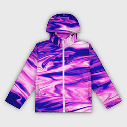 Ветровка с капюшоном женская Розово-фиолетовый мраморный узор, цвет: 3D-белый