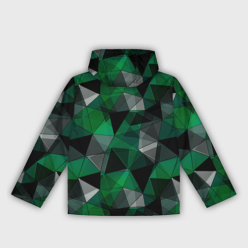 Женская ветровка Зеленый, серый и черный геометрический / 3D-Белый – фото 2