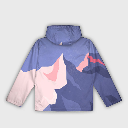 Женская ветровка Пейзаж гор и леса в стиле ретро / 3D-Белый – фото 2