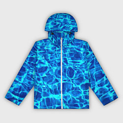Ветровка с капюшоном женская Текстура поверхности воды, цвет: 3D-белый