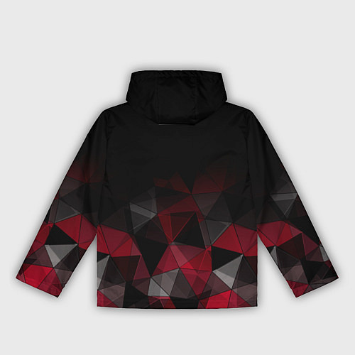 Женская ветровка Черно-красный геометрический / 3D-Белый – фото 2