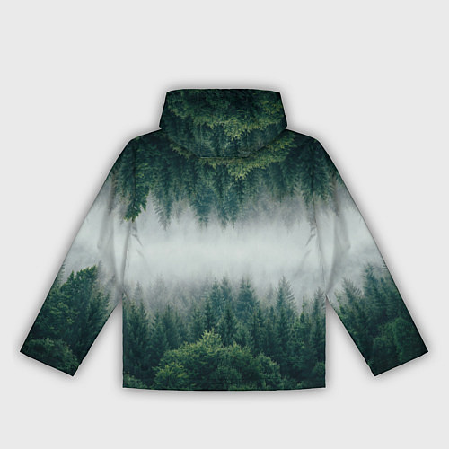 Женская ветровка ЗЕРКАЛЬНЫЙ ТУМАННЫЙ ЛЕС / 3D-Белый – фото 2