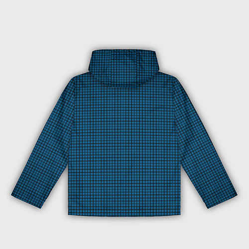 Женская ветровка Темно синий клетчатый узор / 3D-Черный – фото 2