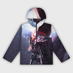 Ветровка с капюшоном женская Берсерк С Мечечём На Плече, цвет: 3D-черный