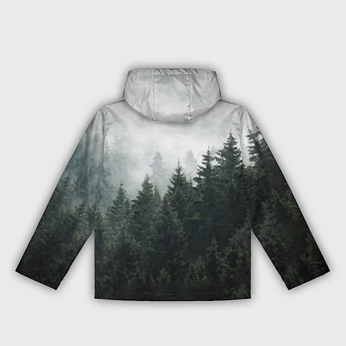 Женская ветровка Туманный хвойный лес / 3D-Белый – фото 2