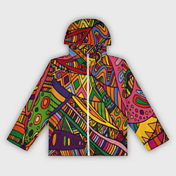 Ветровка с капюшоном женская Психоделический узор, цвет: 3D-белый