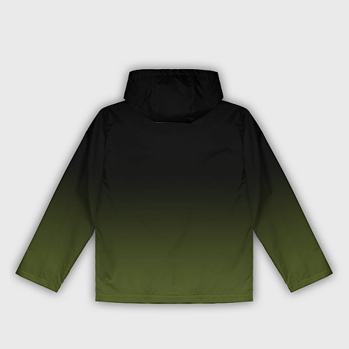 Женская ветровка Черный и хвойный зеленый градиент / 3D-Черный – фото 2